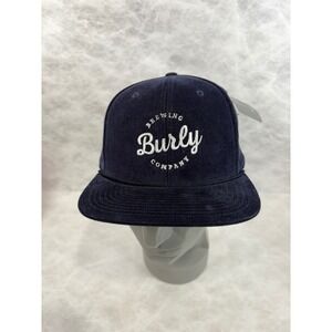 Richardson Burly Brewing Company Navy Blue Corduroy Snapback Hat Rope Flat Bill